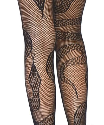 Alternative view of Plus-Size Patterned Fishnet Tights with Stretch Net Design and High-Waist Comfort Band