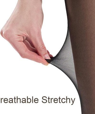Alternative view of 3-Pair 20D Ultra-Sheer High-Waist Tummy-Control Tights with Reinforced Toe